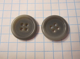 Vintage lot of Sewing Buttons - Light Gray Rounds #3 - $4.00