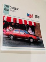 Classic Car Print Automobile picture 6X6 ephemera litho 1981 Cadillac Ci... - $12.82