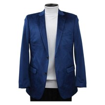 Men's Velvet Sports Coat Grammy Amy Award By BASSIRI , LEONARDI J1042 Royal Blue image 2