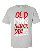 Old Punks Never Die They just Stand in The Back - Unisex T-Shirt Ash Grey - $29.69