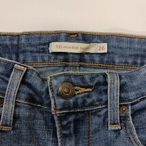 Levi’s 721 High Rise Skinny Jeans Womens Blue Stretch Jeans Size 26 Fits (24×29) image 3