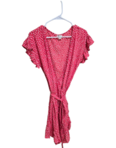 Billabong Wrap Mini Dress Ruffle Short Sleeve Casual Beachwear Summer Fashion M - £20.00 GBP