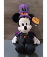 Mickey Mouse Halloween Plush 9&quot; Bat Top Hat and Purple Cape - £9.59 GBP