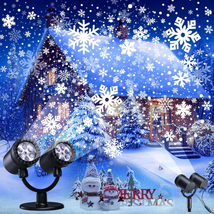 Snowflake Christmas Projector Lights Outdoor w/Timer Waterproof Xmas Decor Party - £44.84 GBP+