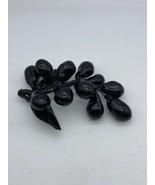Vtg Black Individually Hand Blown Glass Grapes Cluster mid-century moder... - $24.99