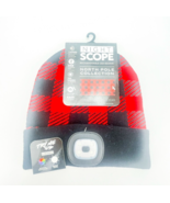 Night Scope LED Knit Beanie Hat North Pole Buffalo Check Plaid Recharge ... - $25.25 CAD