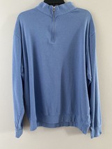 Peter Millar 1/4 Zip Pullover Mens XL Blue Sweatshirt Mock Neck Soft - £23.26 GBP