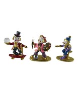 Lot of 3 Vintage Spoontiques Pewter Gold Clown Skateboard, Painter Crystal - $44.08