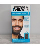 JUST FOR MEN Mustache &amp; Beard Coloring Eliminates Gray M-55 Real Black NIB - $21.65 CAD
