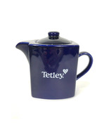 Tetley Tea tea-for-two teapot. Cobalt blue Tetley logo. - $60.00