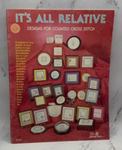 Vintage It&#39;s All Relative Designs For Counted Cross Stitch Patterns 1983 - $5.95