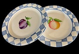 1993 Pfaltzgraff Stoneware &quot;Hopscotch&quot; ~  Dinner Plate ~ Set of 3 - $11.88