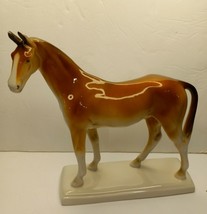 Royal Dux Horse Stallion Equine Statue Akhal Teke Czechoslovakia VTG MCM Czech - £105.09 GBP