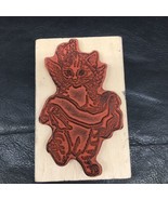 Joanne West Wood Mount Rubber Personal Stamp Exchange Angel Wings Cat Ch... - £13.74 GBP