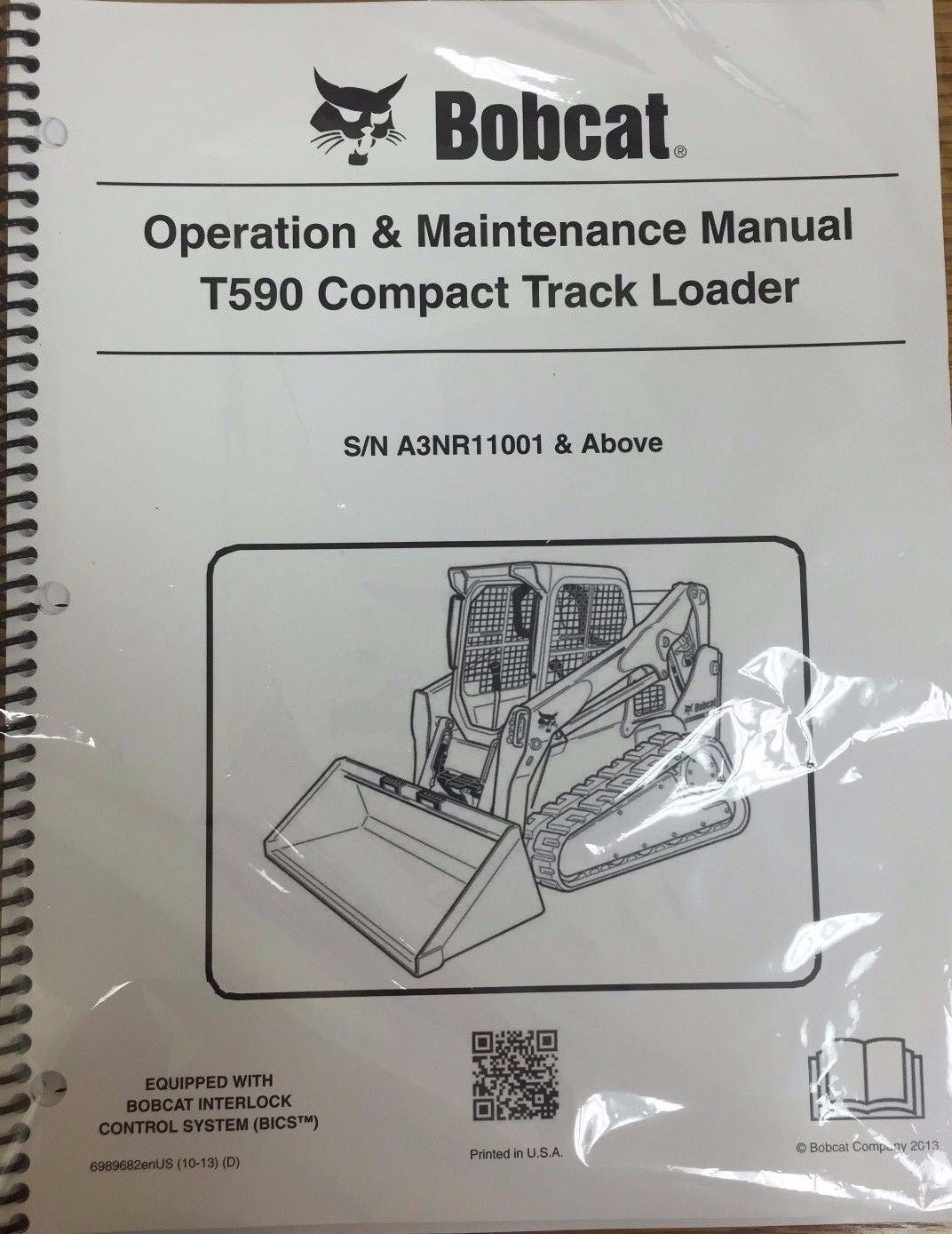 Bobcat T590 Track Loader Operation &amp; Maintenance Manual Owner&#39;s 1 # 6989682 - $22.08