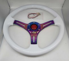 Brand New 350mm 14&#39; Universal JDM Acura Deep Dish ABS Racing Steering Wh... - £60.09 GBP