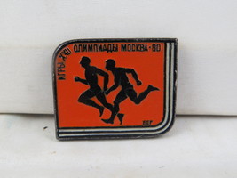Vintage Olympic Event Pin - Running Moscow 1980 - Stamped Pin - £11.79 GBP