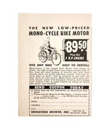 1948 Mono Cycle Motorcycle Bike Advertisement Transportation Vintage E2J1 - $27.45 CAD