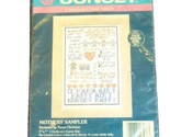 VINTAGE NIP Mothers Sampler SUNSET Counted Cross Stitch Kit 1990 Dimensi... - £15.66 GBP