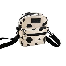 Women Ladies Cartoon Cow Print Shoulder Bag Canvas Crossbody Tote Purse Messenge - £17.80 GBP