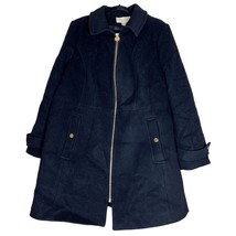 Michael Michael Kors Coat Black Woman&#39;s Size 1X Pockets Lined Zip Closur... - £63.12 GBP