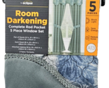 Sundown Eclipse Room Darkening Complete Rod Pocket 5 Piece Set 26x84&quot; Ri... - £35.27 GBP