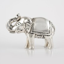 Solid Silver Elephant Statue,Hand Carved,Elephant Article,Silver Statue, Home De - £183.85 GBP