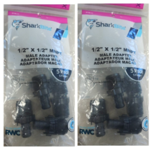 Male Adapter 1/2&#39;&#39; x 1/2&#39;&#39; MPT Lead-Free Plastic 5-ct - SharkBite UP120A... - $1.98