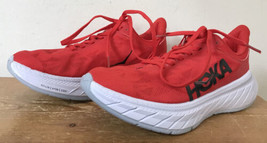 Hoka One One Carbon X Red Athletic Running Shoes Sneakers 6.5 - £783.64 GBP