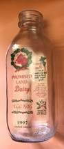 Promised Land Special Edition Milk Dairy Bottle Egg Nog 1997 Christmas 2-color - £15.53 GBP