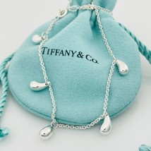 20&quot; Tiffany &amp; Co Multi 5 Teardrop Elsa Peretti  Necklace in Sterling Silver - £390.39 GBP