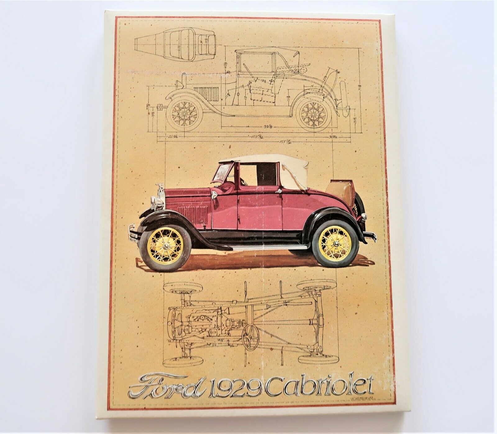 1929 Ford Cabriolet Cover Art Designed Notepad Folder Padded by Current Inc. - $12.00