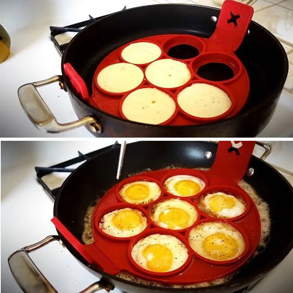 House Home Egg Ring Maker Pancake Maker Nonstick CoAng Tool  Egg Silicone Mold P - £19.45 GBP