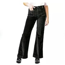 Marrakech Fargo Flare Corduroy Stretch High Rise Pants Ebony Black 2 26 NEW - $30.00