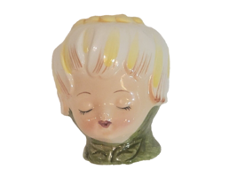 Lefton Geo Z. THUMBELINA  Salt or Pepper Single Shaker Honey Buns - Eyes Closed - £30.15 GBP