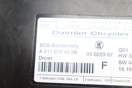 03-09 MERCEDES-BENZ W211 E320 E350 FRONT LEFT DRIVER SEAT CONTROL MODULE Q9606 image 11