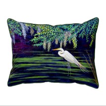 Betsy Drake Egret Lagoon Large Indoor Outdoor Pillow 16x20 - £36.99 GBP