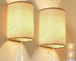 Plug In Wall Sconce, 3 Colors Wall Sconces Set Of Two, Industrial Plug I... - $42.99