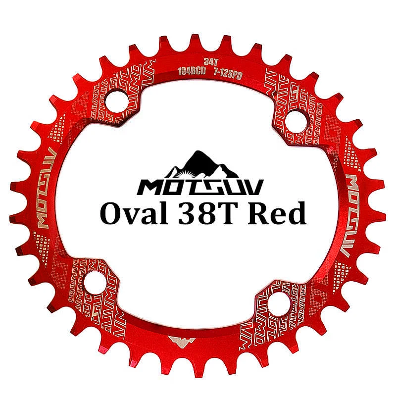 MOTSUV 104BCD Chainring MTB Bicycle Crank Narrow Chainring 32T/34T/36T/38T Mount - $120.49