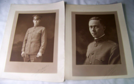 LOT 2 1917 WWI US ARMY ARTILLERY MAJOR FUSILIER PHOTO SEPIA TONED - $15.83