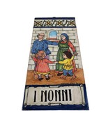 Ceramiche Casola Hand Painted Ceramic Plaque I Nonni Wall Plaque Hanging - $49.50