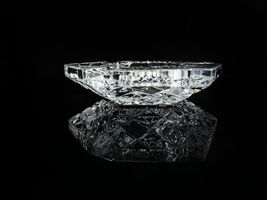 Diamond Crown Cambridge Crystal  Ashtray   NIB image 3