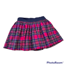 Abercrombie &amp; Fitch Skirt Women&#39;s Red Blue Plaid Mini Stretch layer size Large - £25.57 GBP