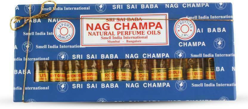 Shri Sai Baba Nag Champa Natural Perfume Oils Body Spray 6/12 Bottles 3ML Each - £9.60 GBP - £15.38 GBP