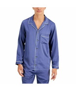 INC International Concepts Men s Piped Satin Pajama Shirt Blue Size Small - €18,78 EUR