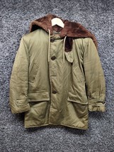 * Vintage Golden Fleece Jacket Adult Small Military Green Button Front Rare - £55.88 GBP