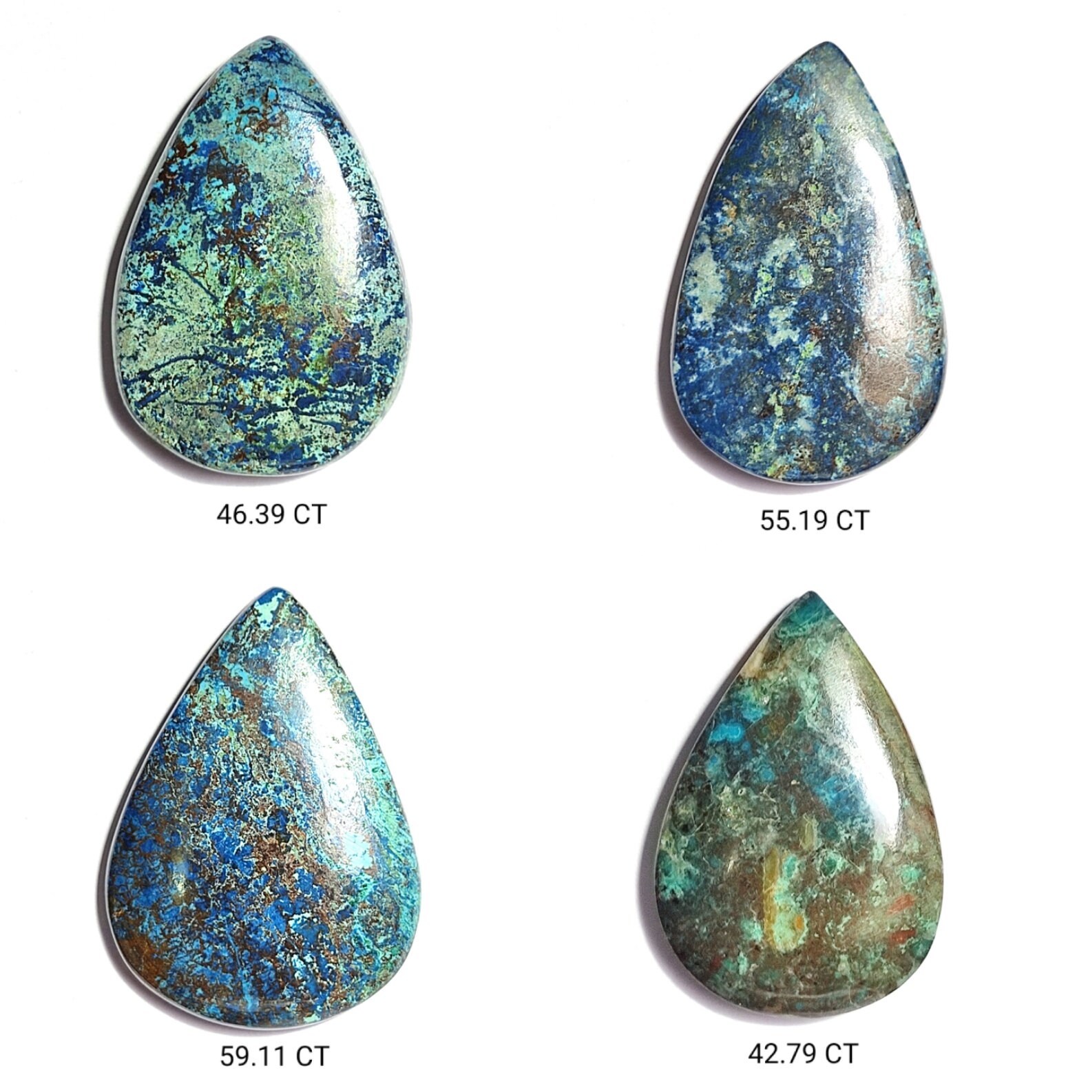 Blue, Green, Azurite, Healing Gemstone, Natural Azurite, Mix Shapes, Blu... - $13.00