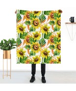 Thick sunflower flower decorative Flannel  fleece throw blanket  for Sof... - $22.99+