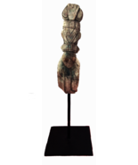 Hand Carved Sculpture On Iron Stand - £24.09 GBP