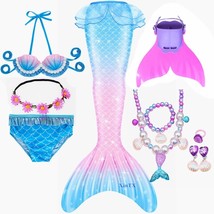  Party Dress Mermaid Tail Swimsuit Beach Bikini Costume Cosplay Halloween Dress - £29.50 GBP